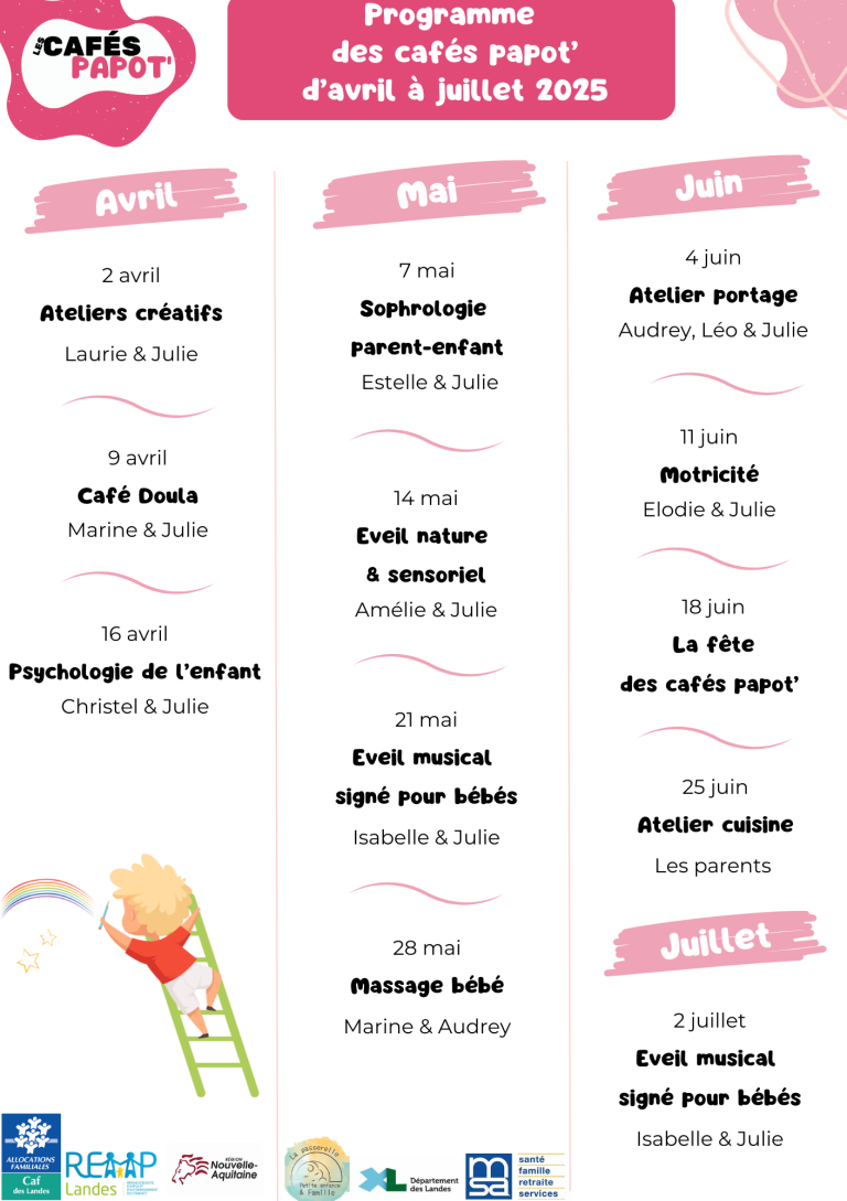Flyers Cafés Papot mars juillet 25