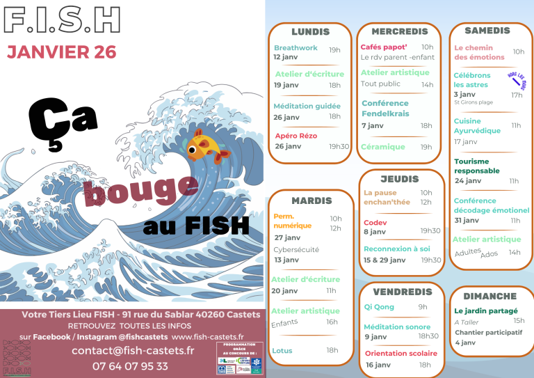 Programme janvier 25R