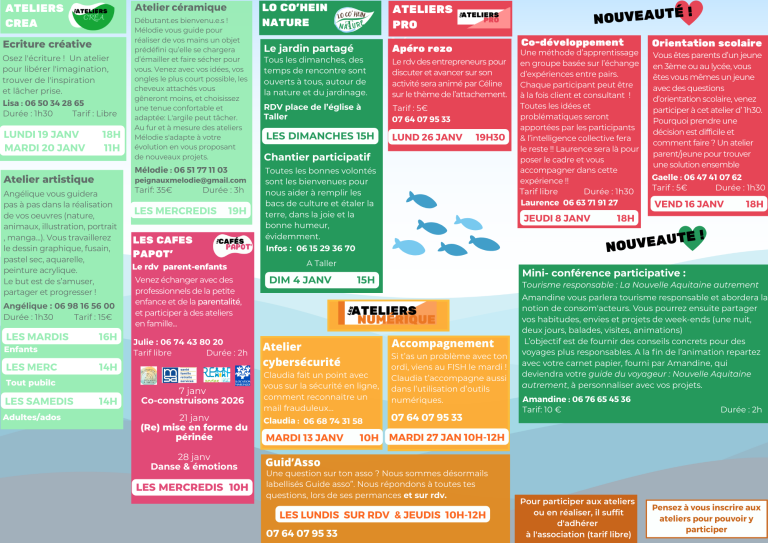 Programme janvier 25V