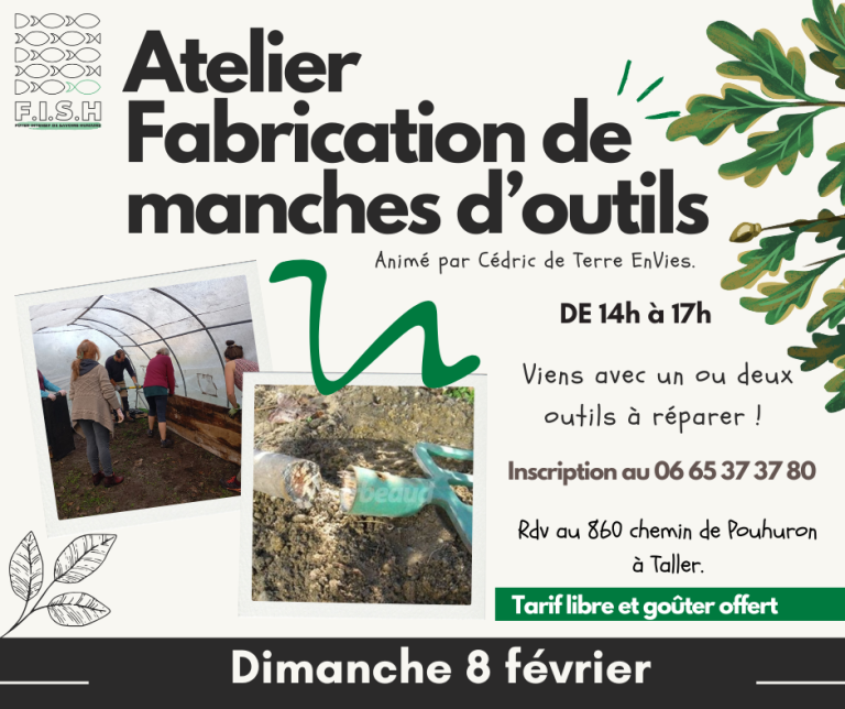 Atelier fabrication de manche d'outils)